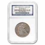 1853 Liberty Seated Half Arrow & Rays SS-Republic Shipwreck NGC