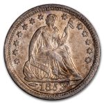 1853 Liberty Seated Half Dime w/Arrows AU