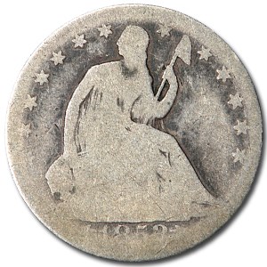 1853 Liberty Seated Half Dollar w/Arrows & Rays AG