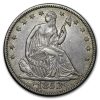 1853 Liberty Seated Half Dollar w/Arrows & Rays AU