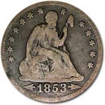 1853 Liberty Seated Quarter w/Arrows & Rays Good