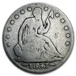 1853-O Liberty Seated Half Dollar w/Arrows & Rays VG