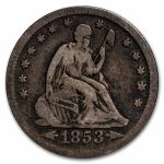 1853-O Liberty Seated Quarter w/Arrows & Rays VG
