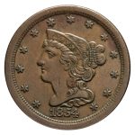 1854 Half Cent XF