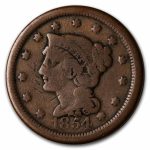 1854 Large Cent VG
