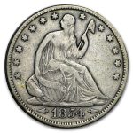 1854 Liberty Seated Half Dollar w/Arrows Fine
