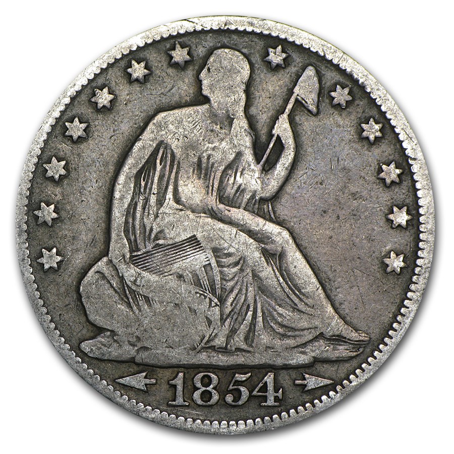 1854 Liberty Seated Half Dollar w/Arrows Good