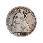 1854 Liberty Seated Half Dollar w/Arrows VG