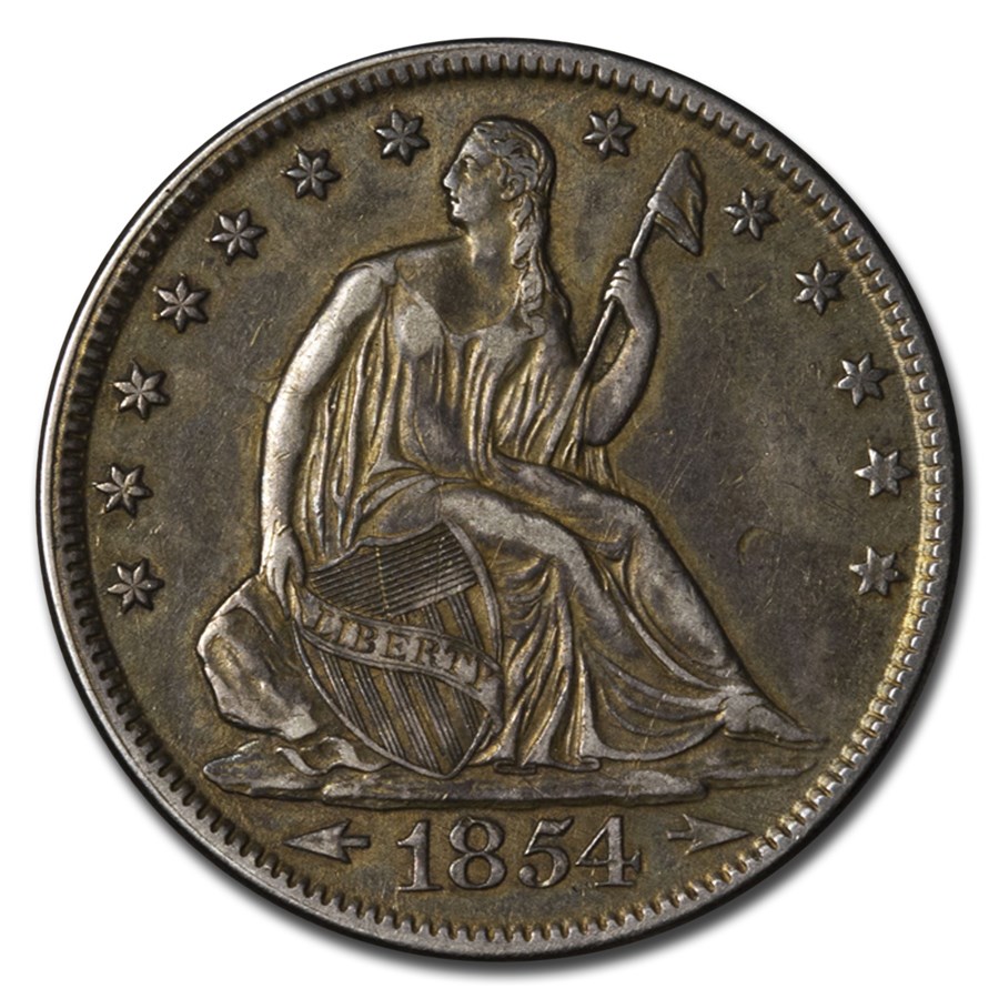 1854 Liberty Seated Half Dollar w/Arrows XF