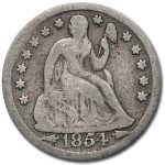1854-O Liberty Seated Dime w/Arrows VG