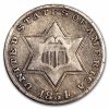 1854 Three Cent Silver Fine