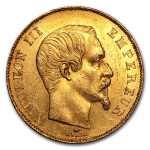 1855-1859 France Gold 50 Francs Napoleon III BU