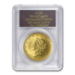 1855 2.419 oz $50 Kellogg Restrike GEM UNC PCGS (w/Display)