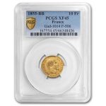 1855-BB France Gold 10 Francs Napoleon III XF-45 PCGS