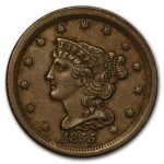 1855 Half Cent AU