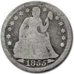 1855 Liberty Seated Dime w/Arrows Good/VG