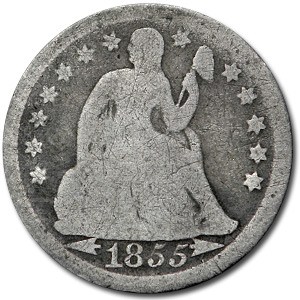 1855 Liberty Seated Dime w/Arrows Good/VG
