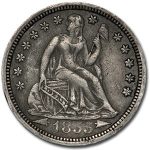 1855 Liberty Seated Dime w/Arrows XF