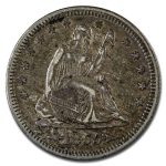 1855 Liberty Seated Quarter XF