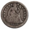 1856 Liberty Seated Dime Large Date VG