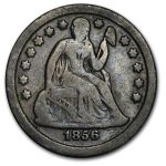 1856 Liberty Seated Dime Small Date Fine
