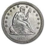1856 Liberty Seated Quarter AU