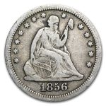 1856 Liberty Seated Quarter VF