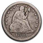 1856-O Liberty Seated Quarter VG