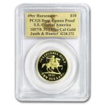 1857/0 $10 49er Horseman .913 Fine Cal Gold PCGS