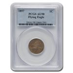 1857 Flying Eagle Cent AU-58 PCGS