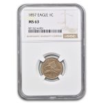 1857 Flying Eagle Cent MS-63 NGC