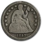 1857 Liberty Seated Dime Good