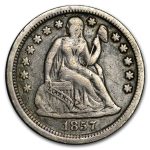 1857 Liberty Seated Dime VF