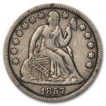1857 Liberty Seated Dime XF