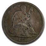 1857 Liberty Seated Half Dollar Fine