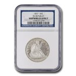 1857 Liberty Seated Half Dollar SS-Republic Shipwreck NGC