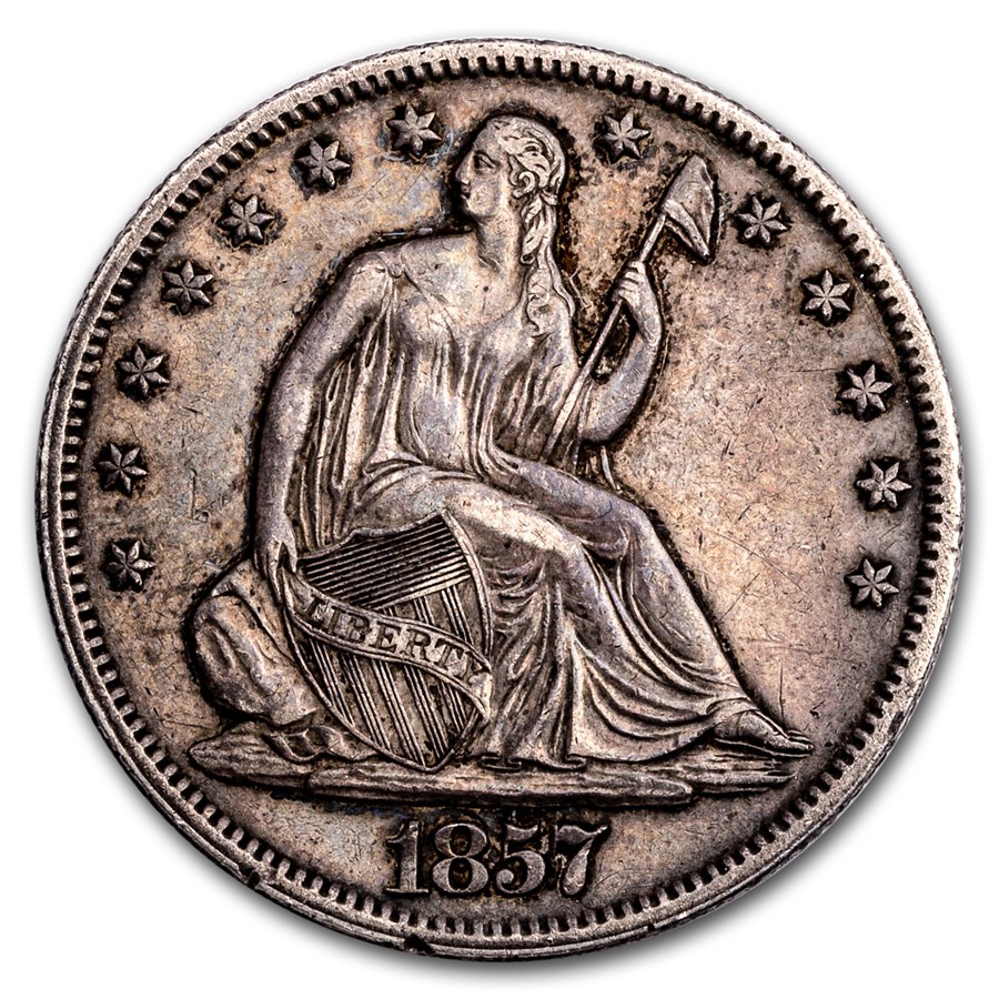 1857 Liberty Seated Half Dollar XF