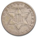 1857 Three Cent Silver VG