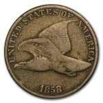 1858 Flying Eagle Cent Large Letters VG