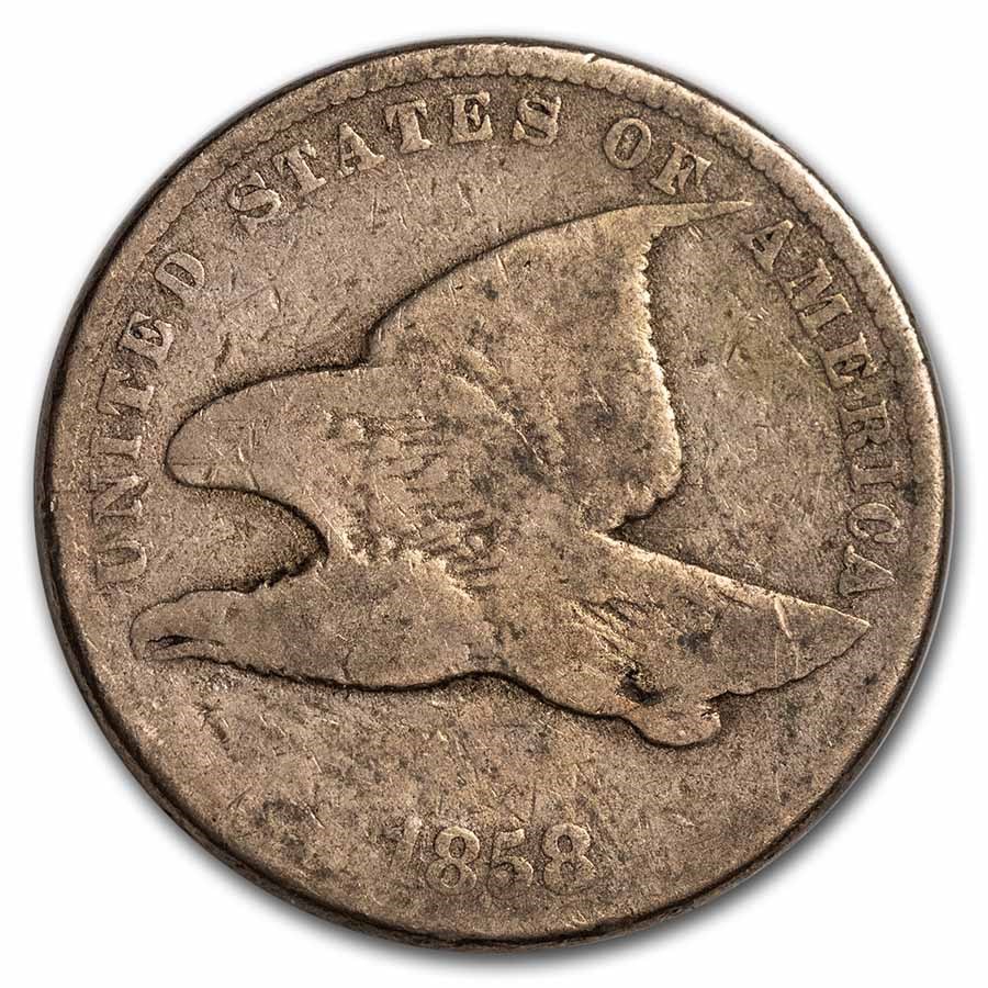 1858 Flying Eagle Cent Small Letters VG Details