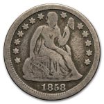 1858 Liberty Seated Dime Fine