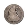 1858 Liberty Seated Half Dollar AG