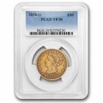 1858-O $10 Liberty Gold Eagle VF-30 PCGS