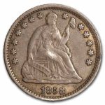 1858-O Liberty Seated Half Dime XF