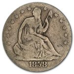 1858-O Liberty Seated Half Dollar Good