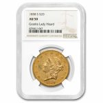 1858-S $20 Liberty Gold Double Eagle AU-50 NGC