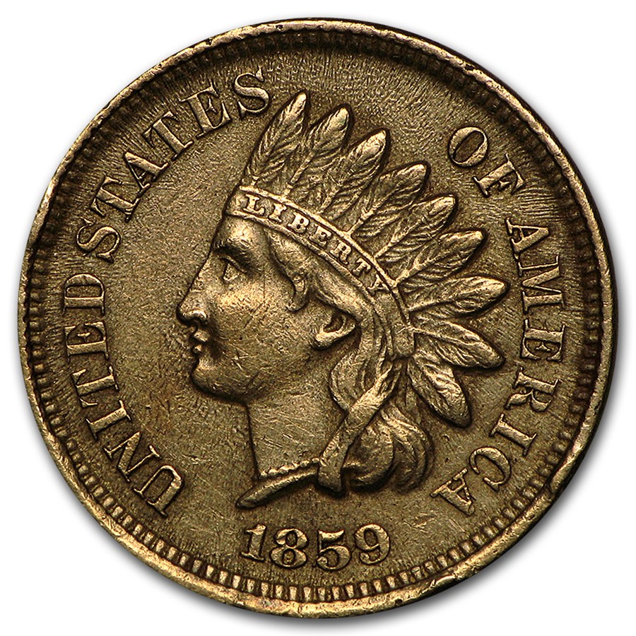 1859 Indian Head Cent AU