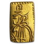 1860-1869 Japan 2 Shu Gold/Silver Rectangular XF