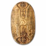 (1860-67) Japan Man'en Era Gold Koban, 1 Ryo XF W/Folder