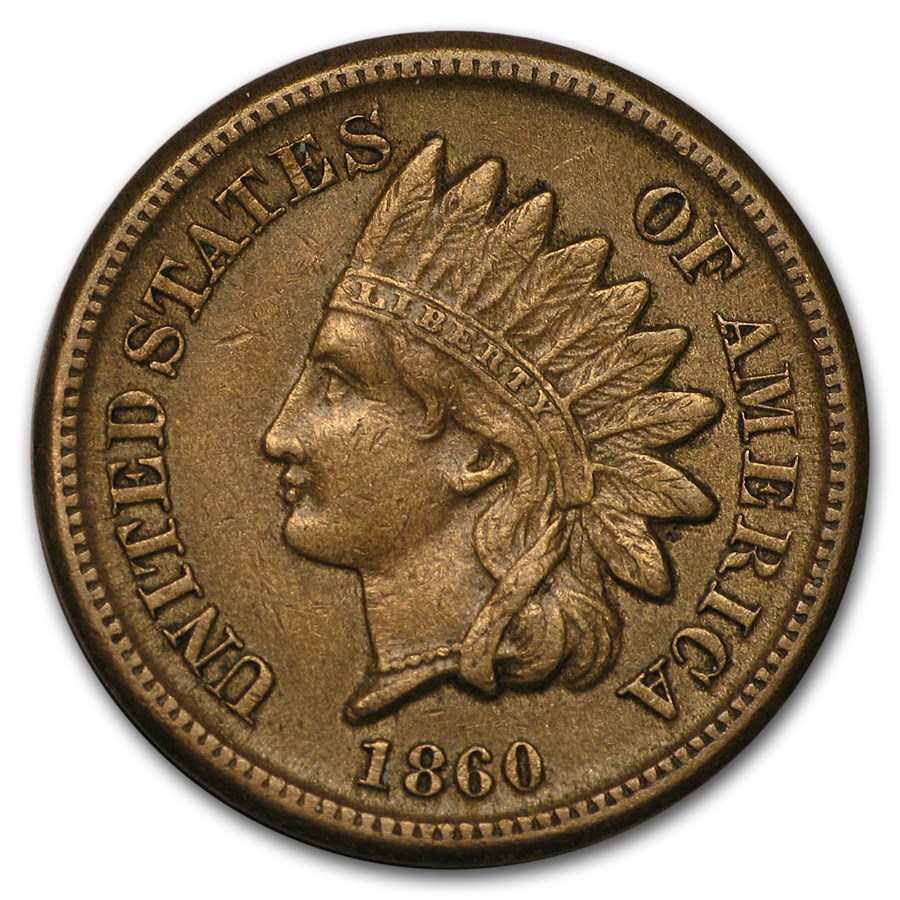 1860 Indian Head Cent XF